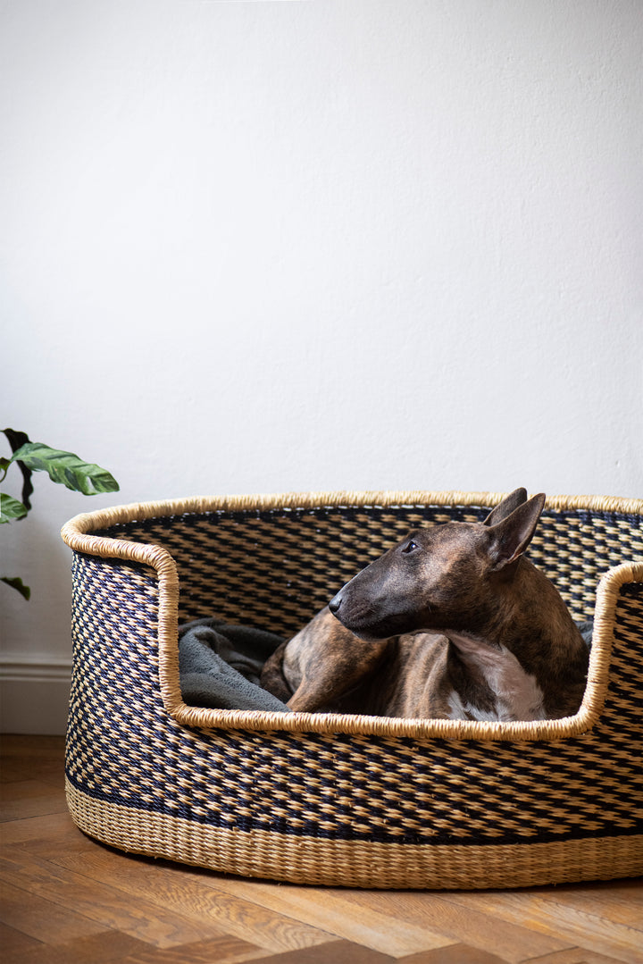 Hundekorb 'natur schwarz'