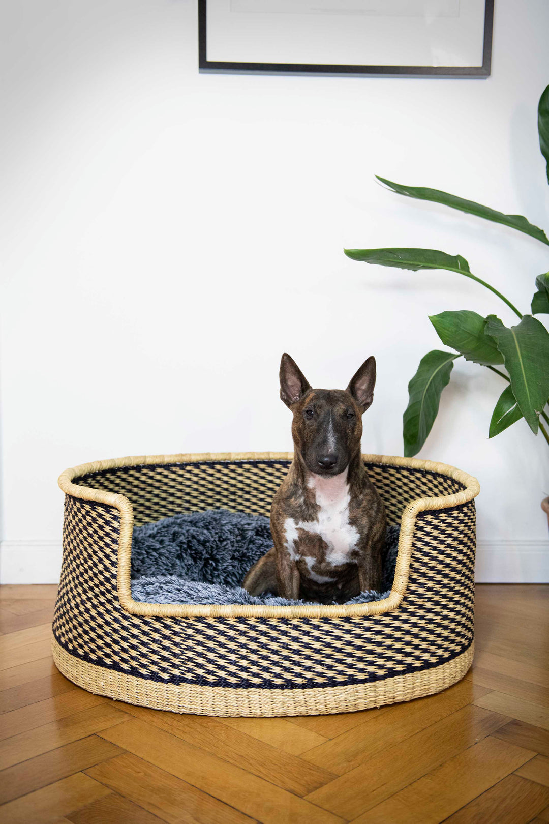 Hundekorb 'natur schwarz'