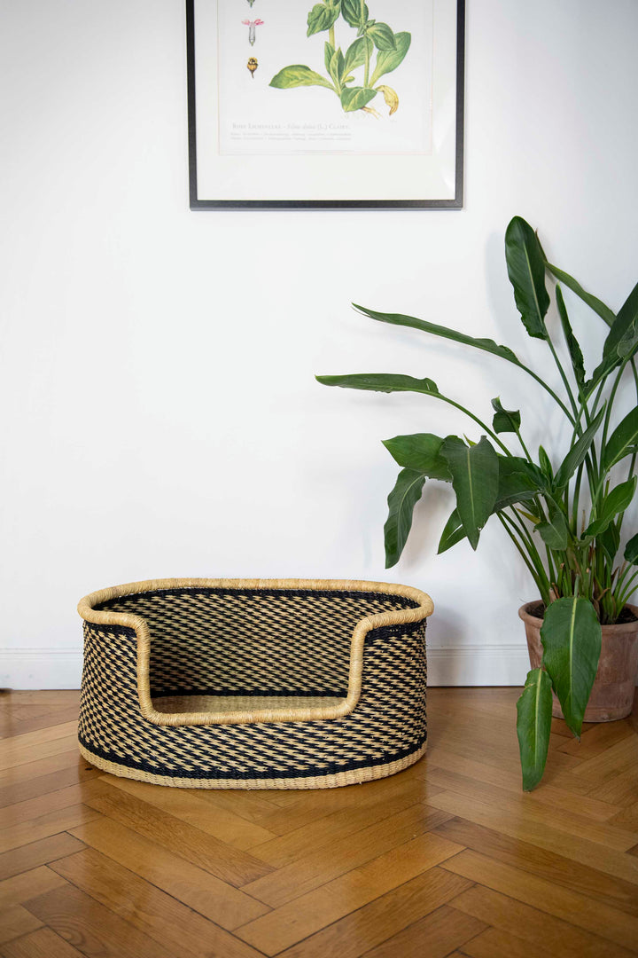 Hundekorb 'natur schwarz'