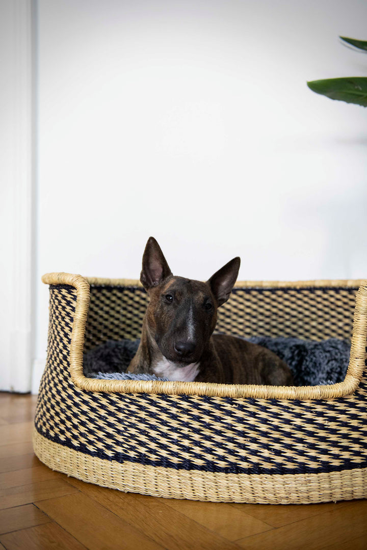 Hundekorb 'natur schwarz'