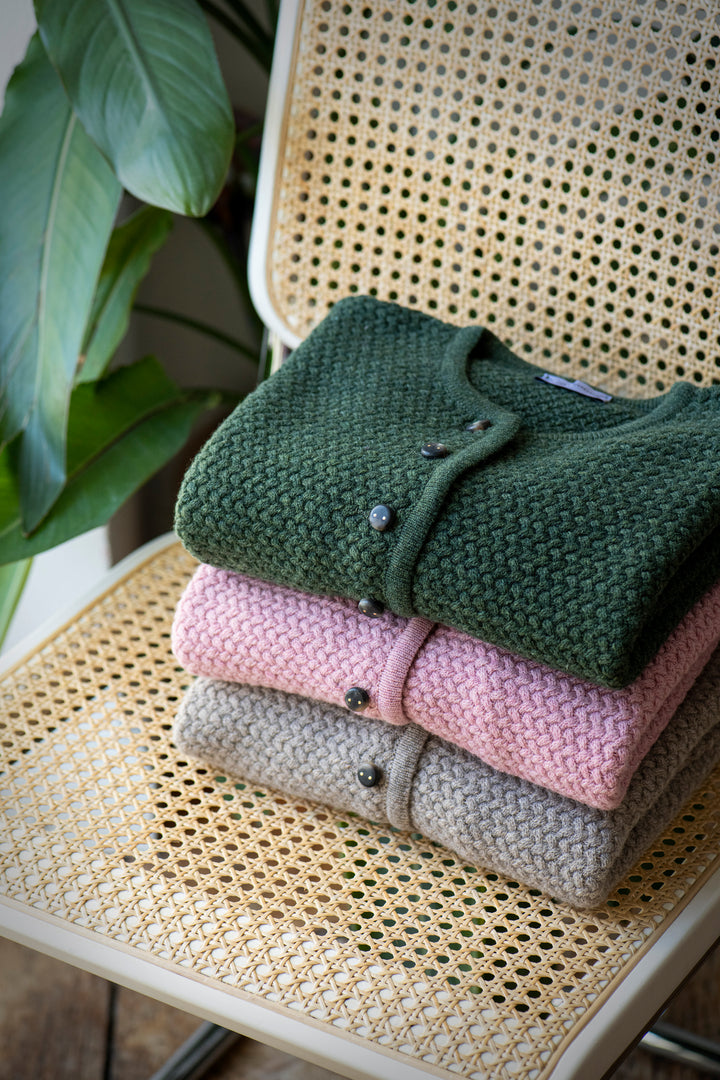 Strickjacke 'Geiselreith' Kiesel