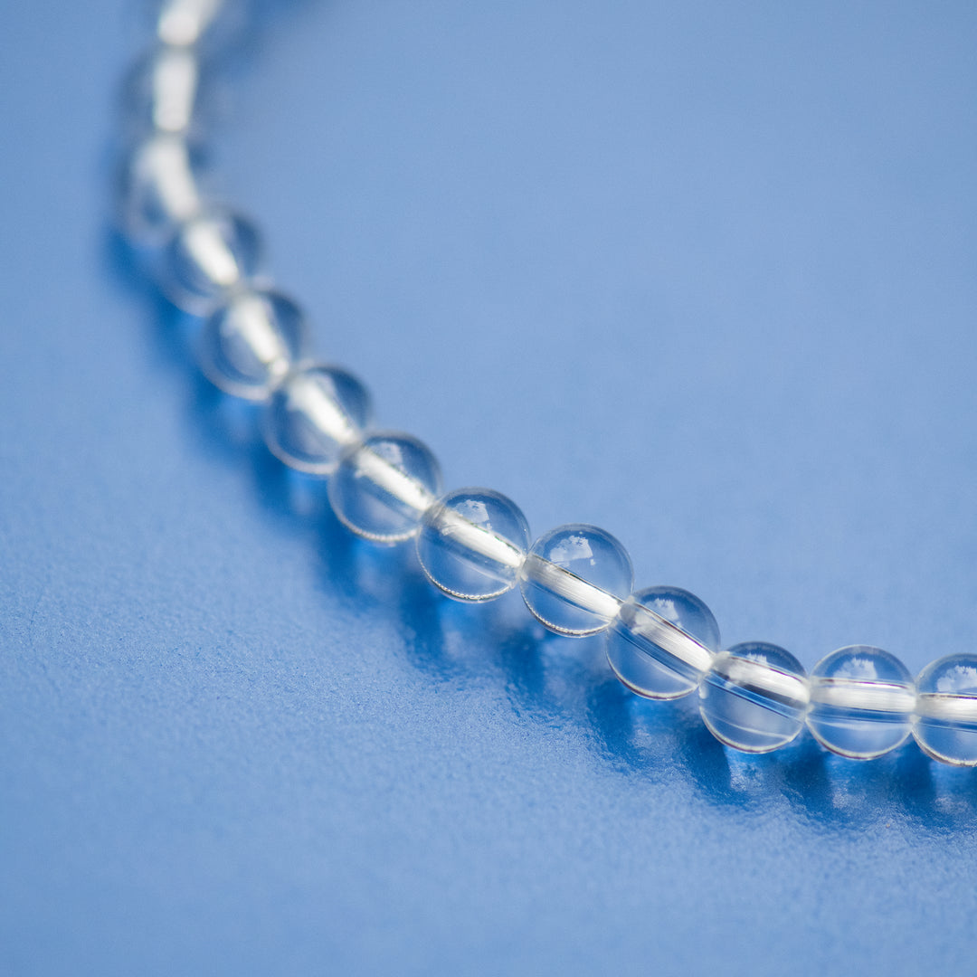 Armband 'Edelstein Kugeln Bergkristall'