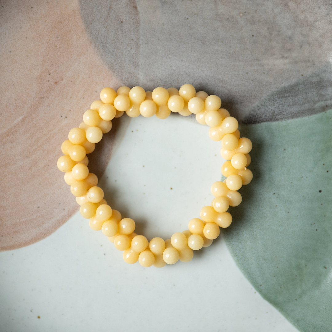 Armband 'Edelstein YinYang Serpentin gelb'