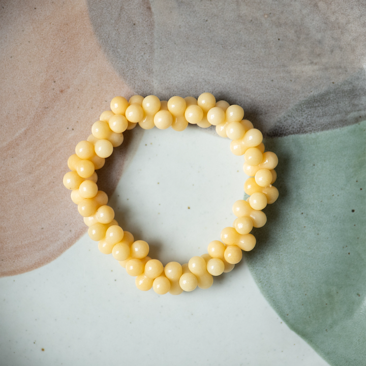 Armband 'Edelstein YinYang Serpentin gelb'