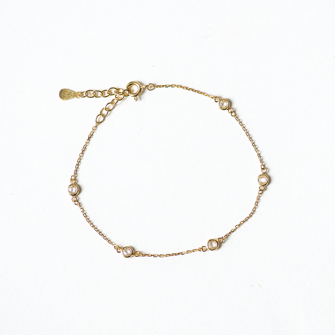 Armband 'Zirkonia gold'