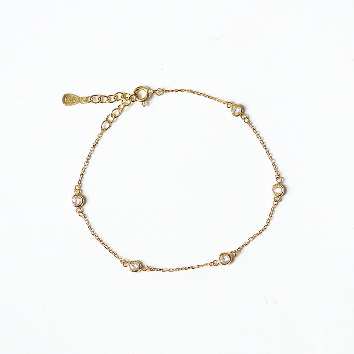 Armband 'Zirkonia gold'
