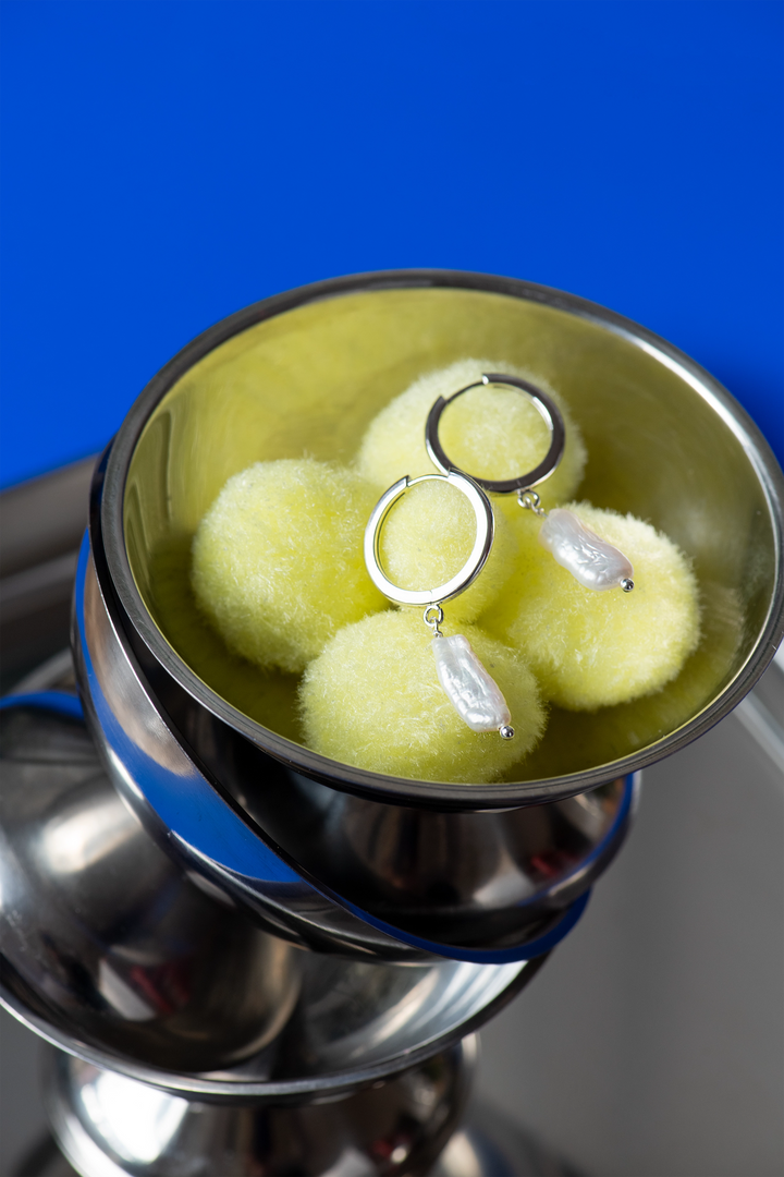 Creolen 'Keshi Perle' silber