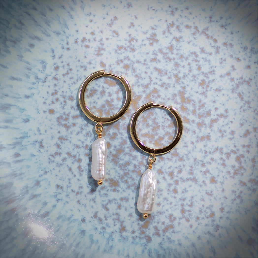 Creolen 'Keshi Perle' gold