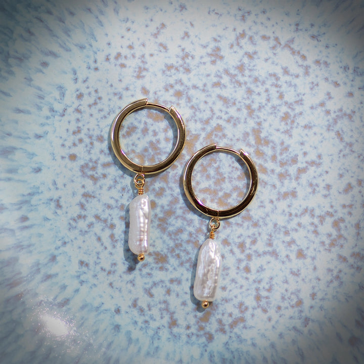 Creolen 'Keshi Perle' gold