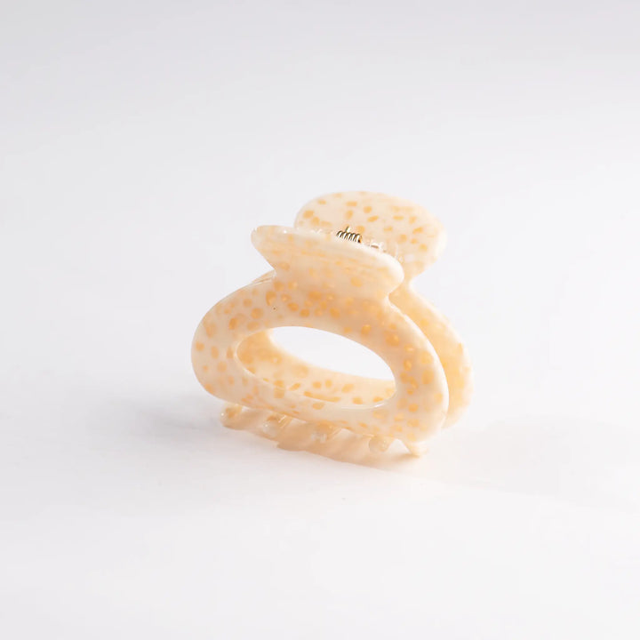 Haarklammer 'mini oval Vanille'
