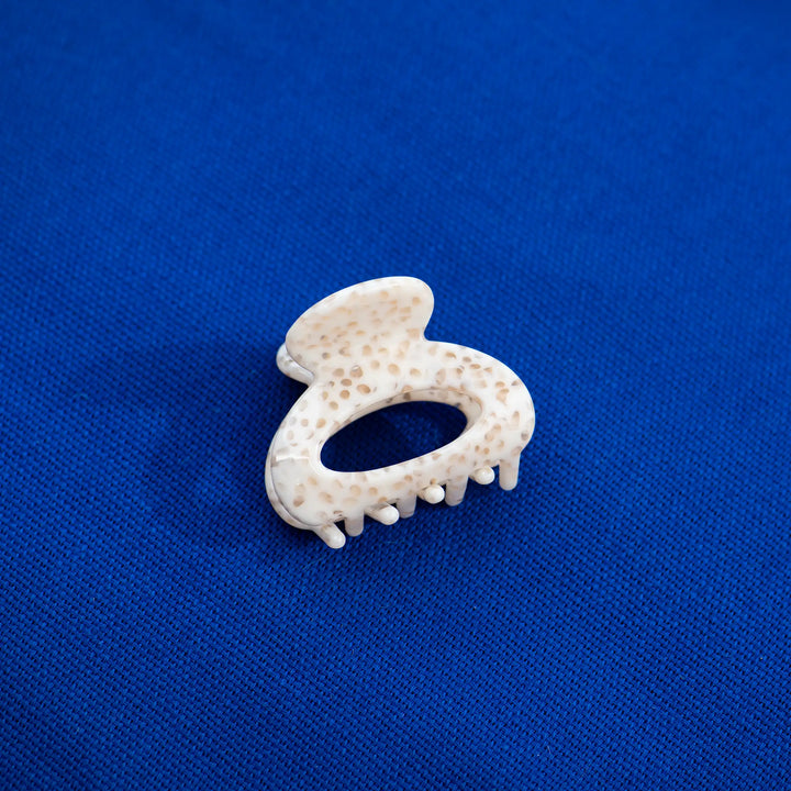 Haarklammer 'mini oval Vanille'