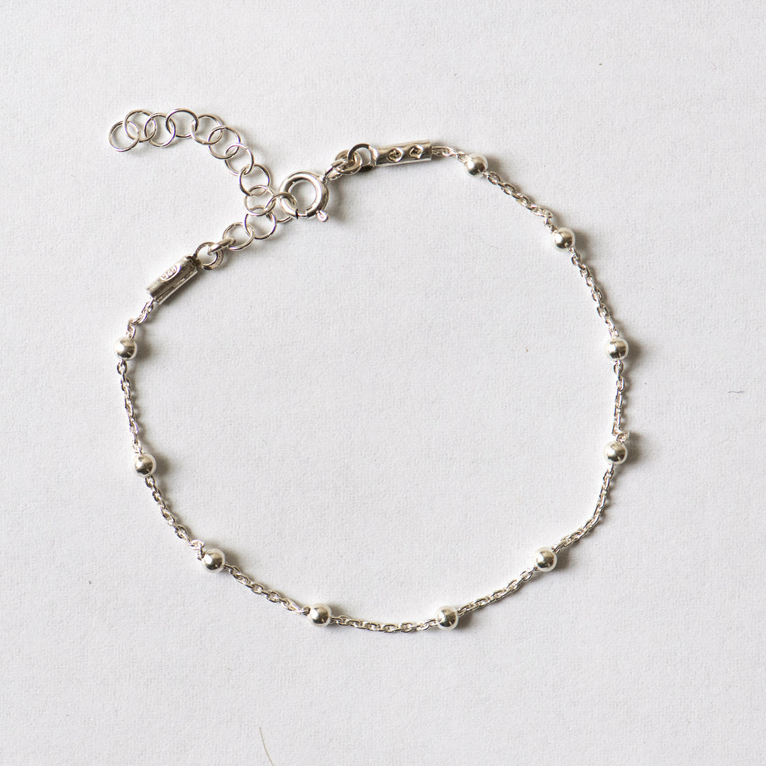 Armband 'Rosenkranz silber'