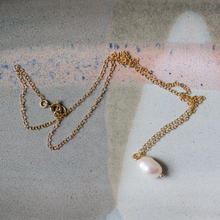 Halskette 'Perle gold'