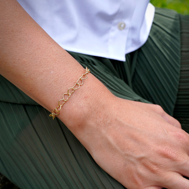 Armband 'Herzglieder gold'