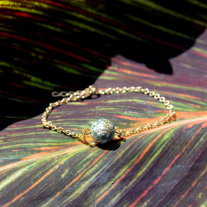 Armband 'Baumachat gold'