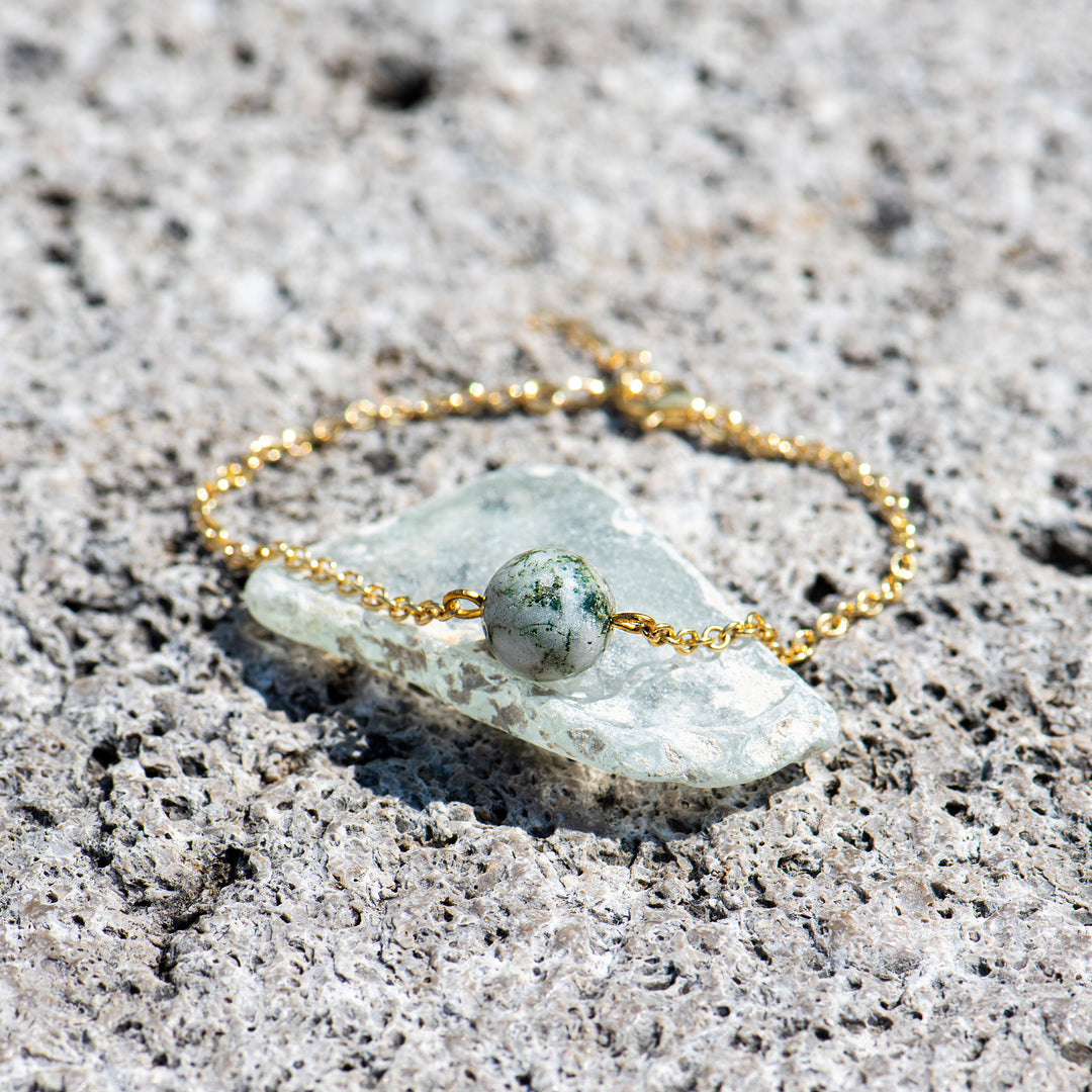 Armband 'Baumachat gold'