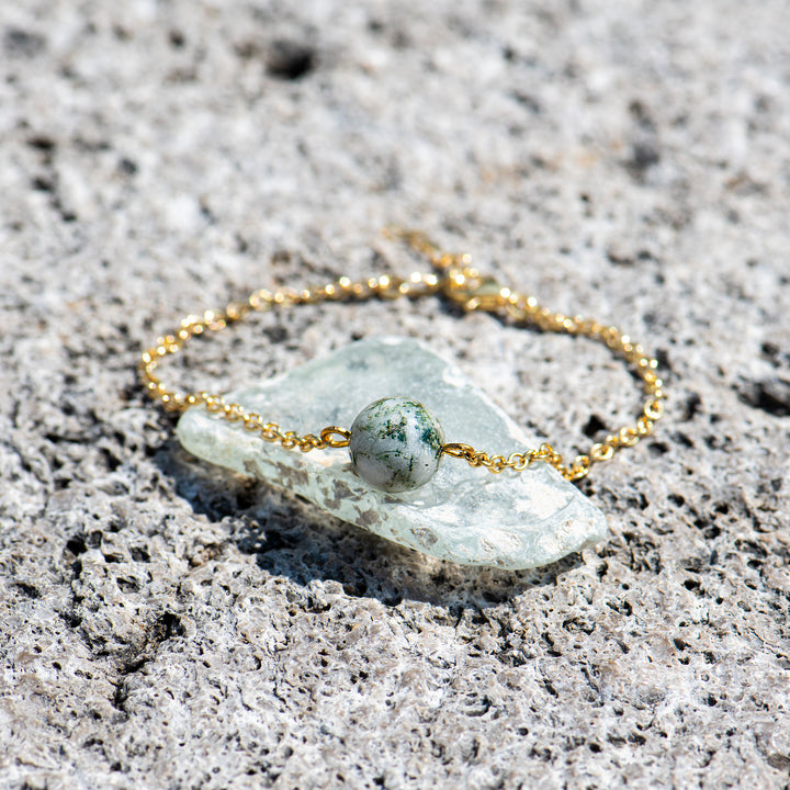 Armband 'Baumachat gold'
