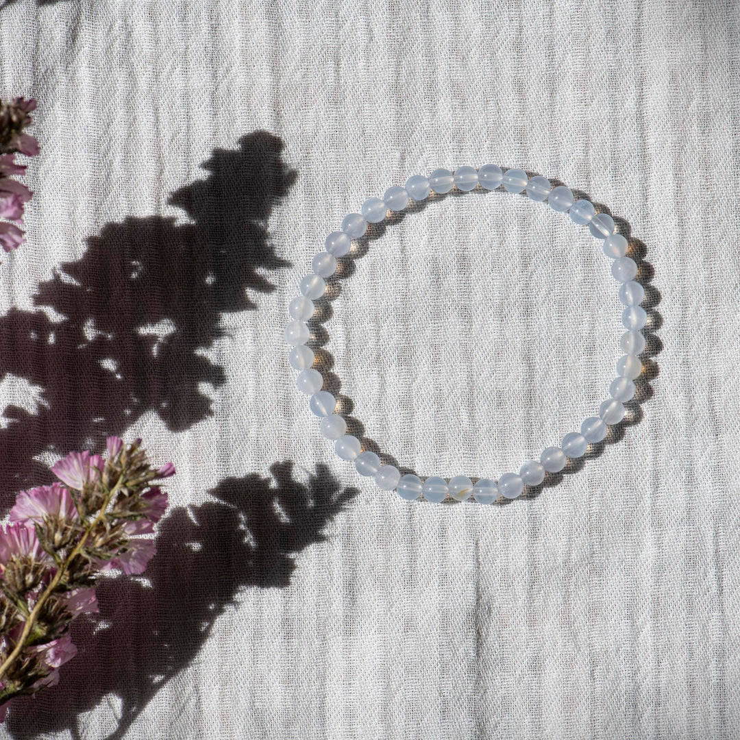 Mood Armband Edelstein Kugeln Chalcedon