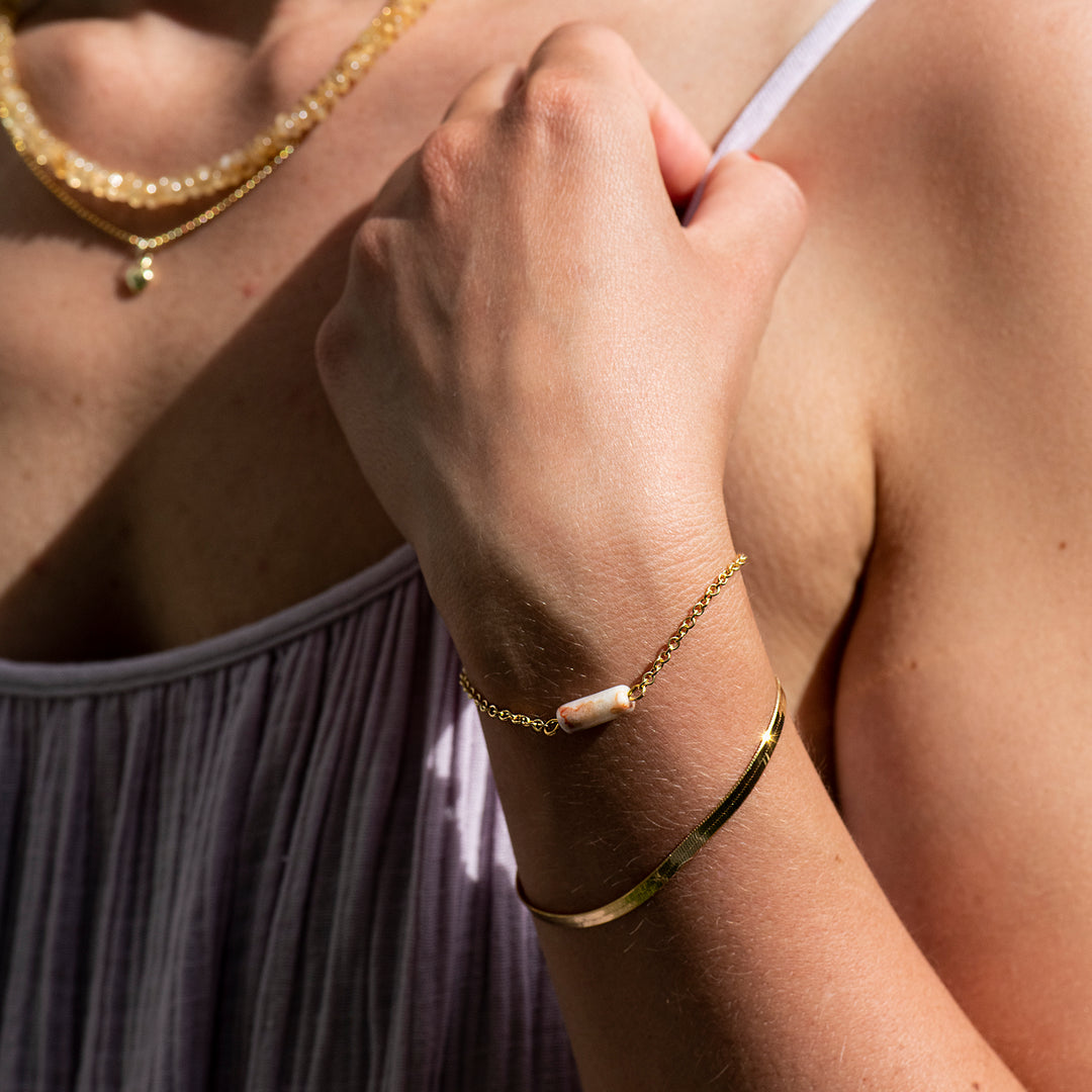 Armband 'Marmor gold'