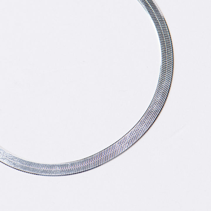 Armband 'Panzer flach silber'