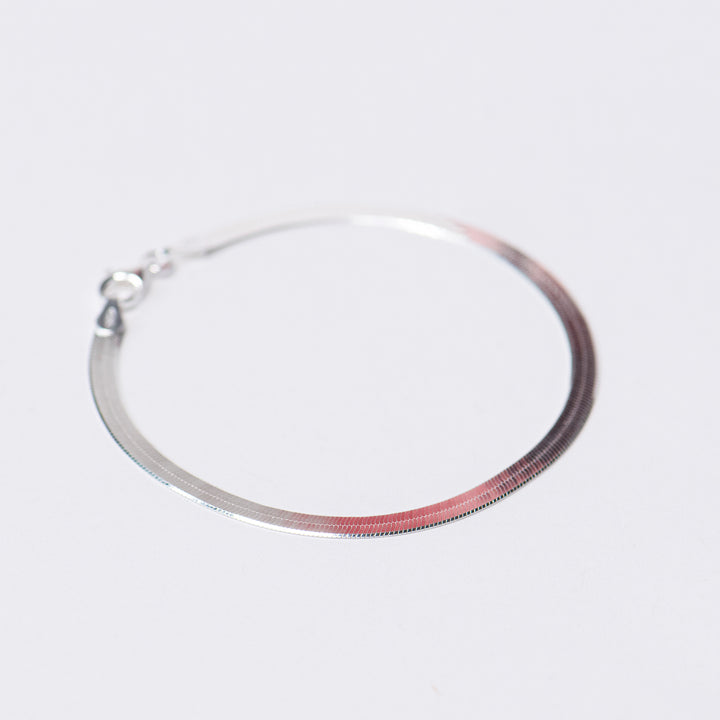 Armband 'Panzer flach silber'