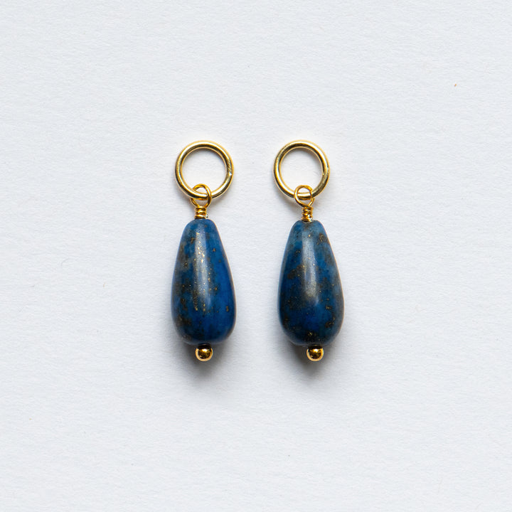 Creolen 'chunky Lapis Lazuli gold'