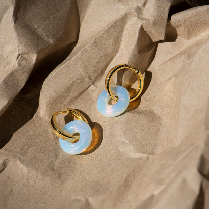 Creolen 'rund Opal'