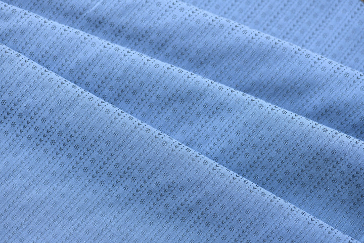 Jacquardstoff rauchblau mit Rankenmuster
