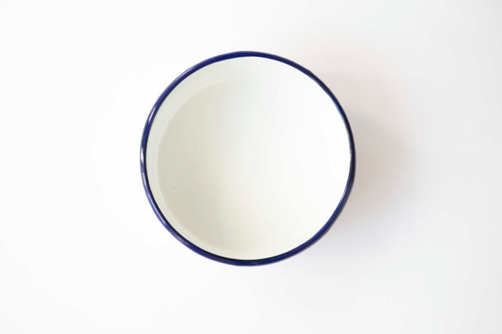 Hundenapf 'Emaille weiß blau'