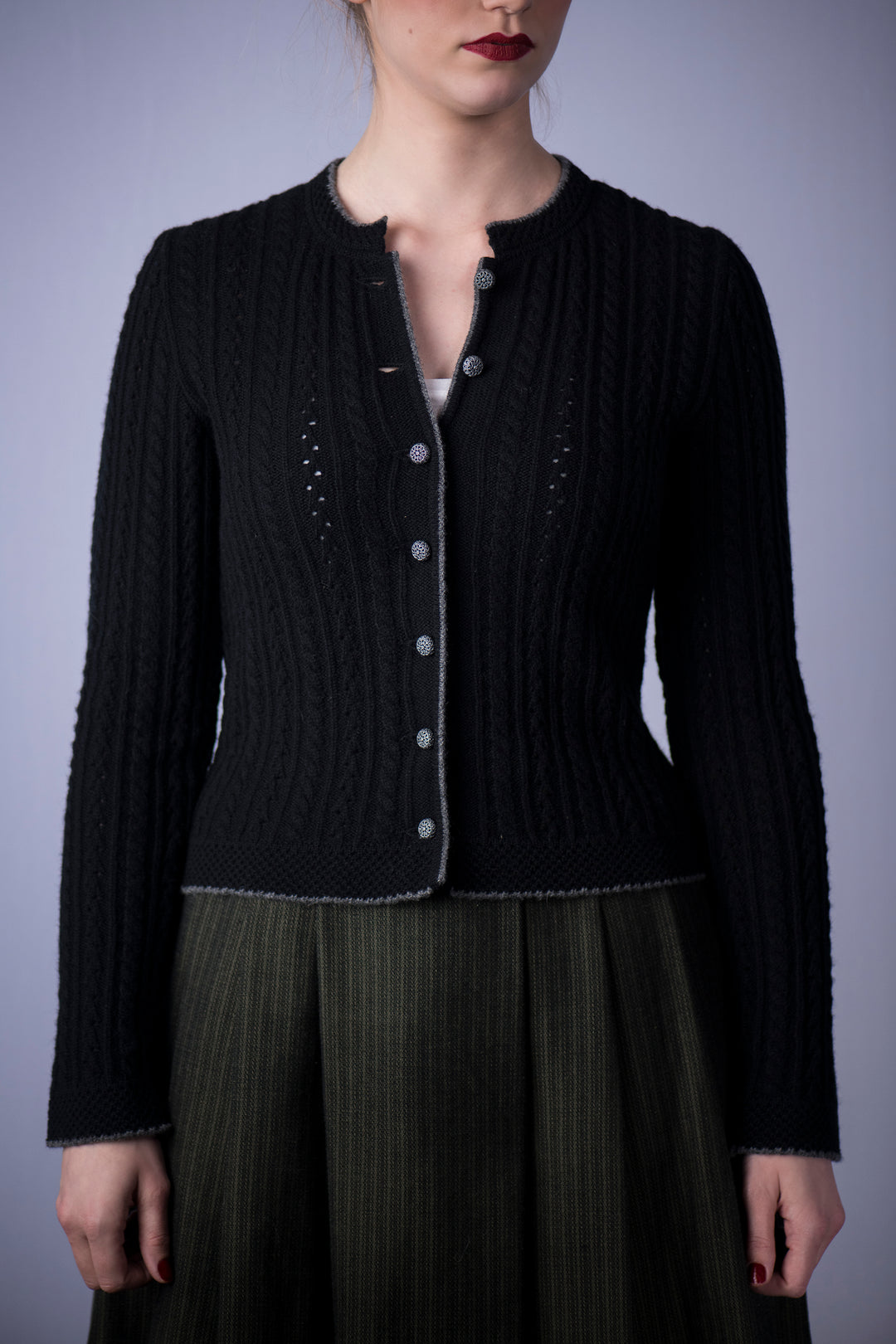 Strickjacke 'Bad Höring' schwarz