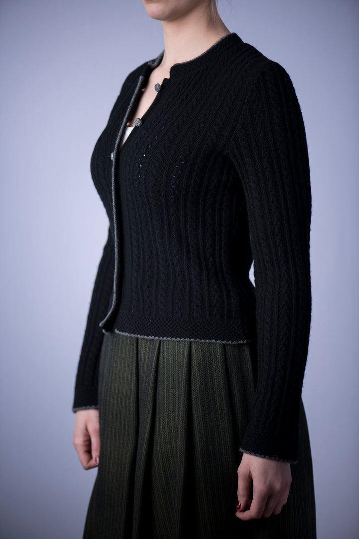 Strickjacke 'Bad Höring' schwarz